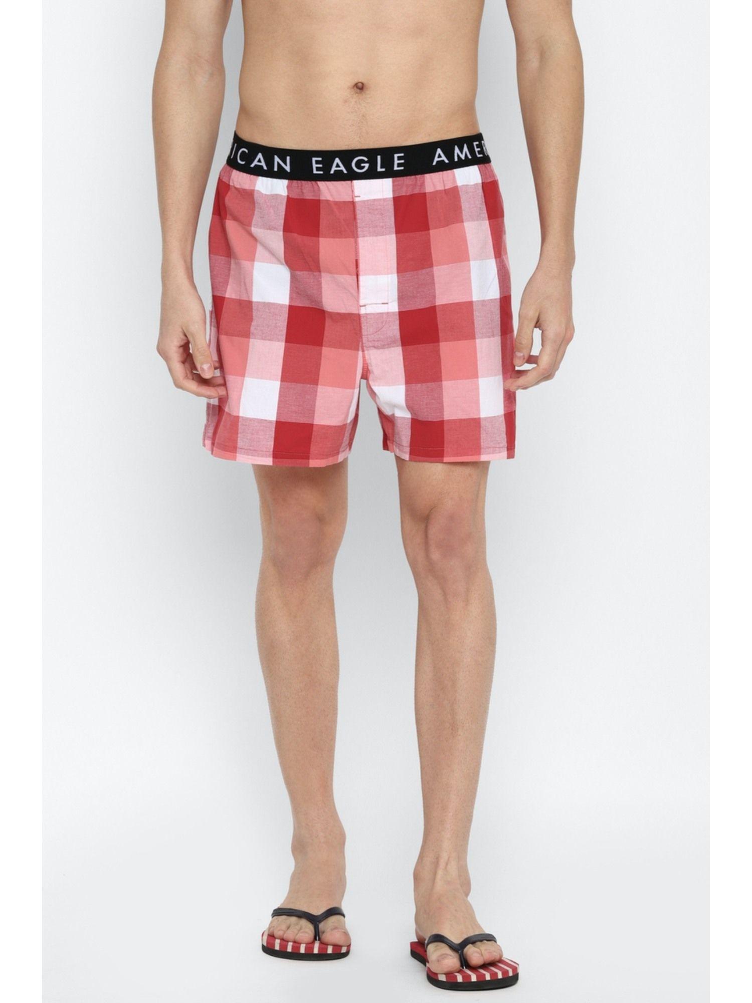 men multi-colored plaid stretch boxer short (pack of 3)