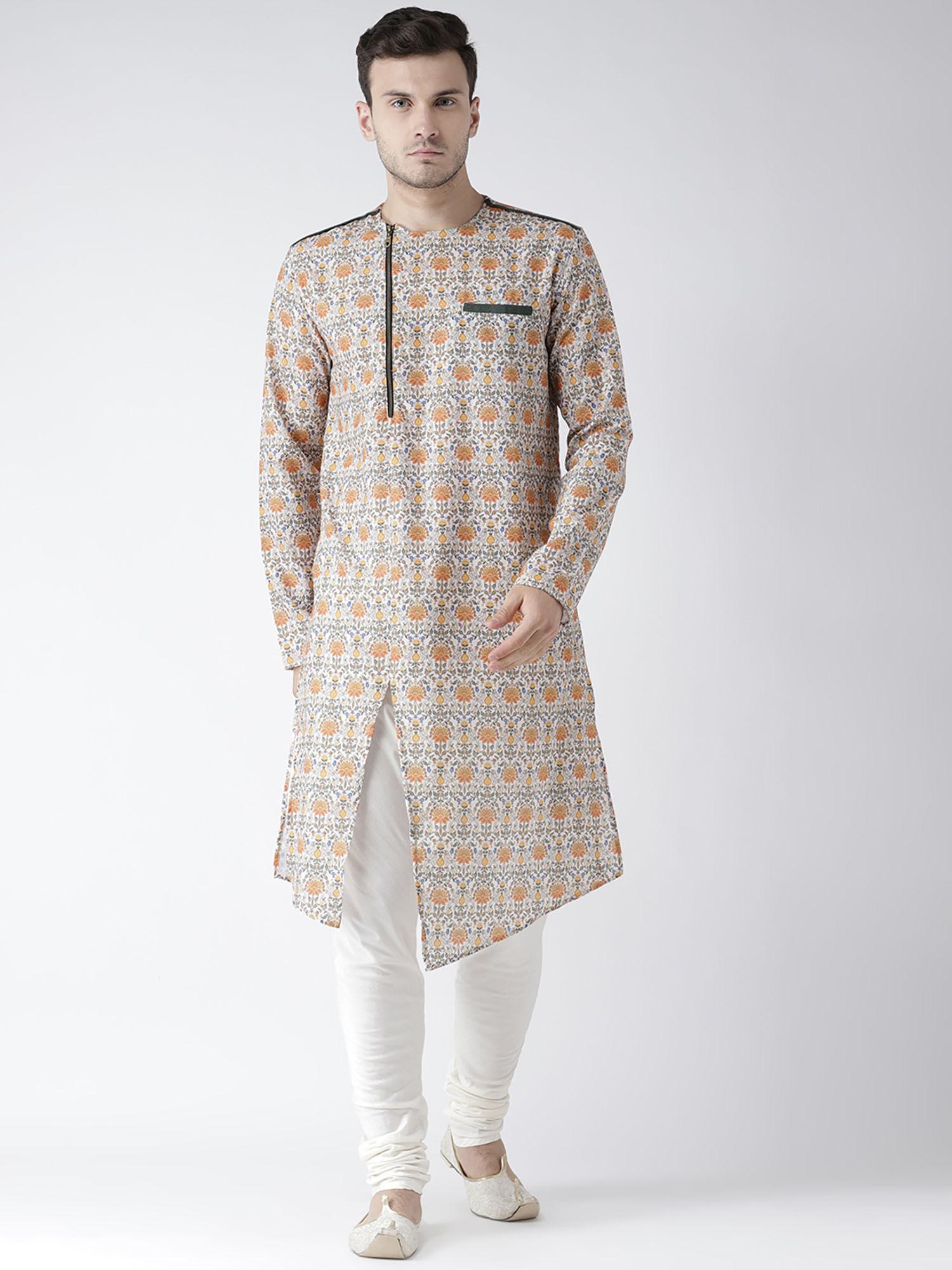 men multi cotton kurta