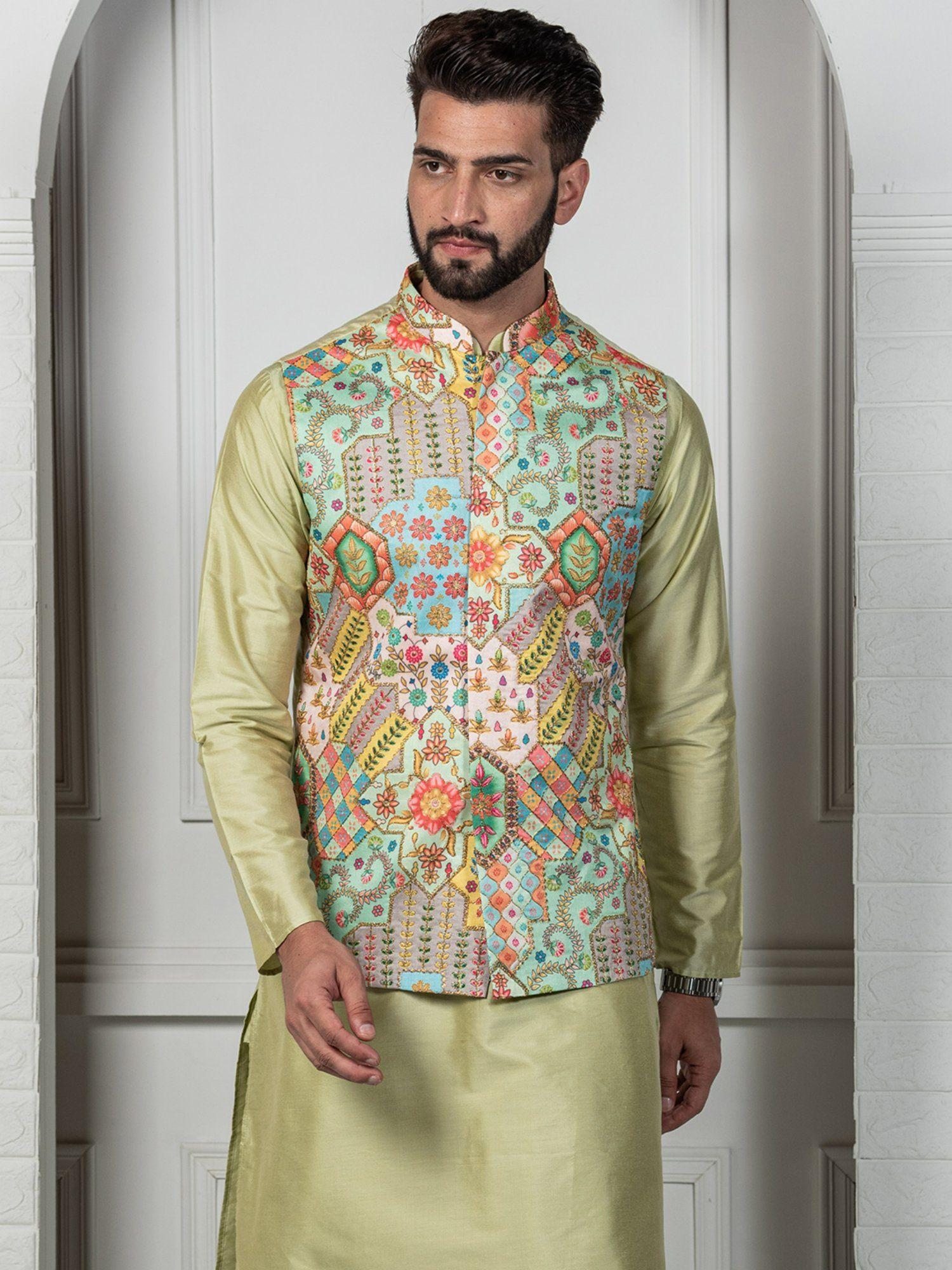 men multi nehru jacket