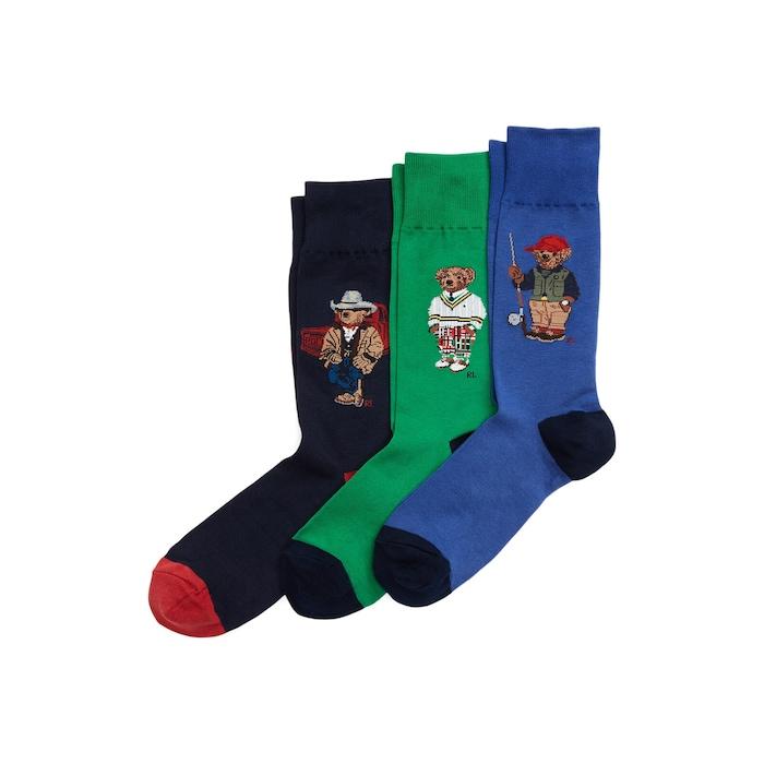 men multi polo bear socks set