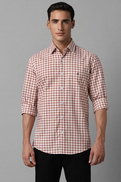 men multi slim fit check full sleeves casual shirt