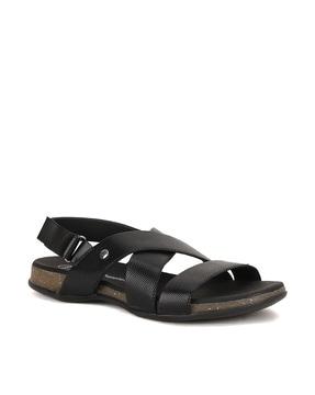 men multi-strap sandals with velcro fastening