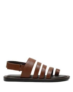 men multi-strap sandals with velcro fastening