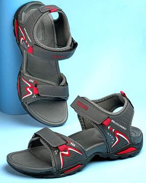 men multi-strap sandals with velcro fastening