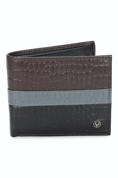 men multi textured leather wallet