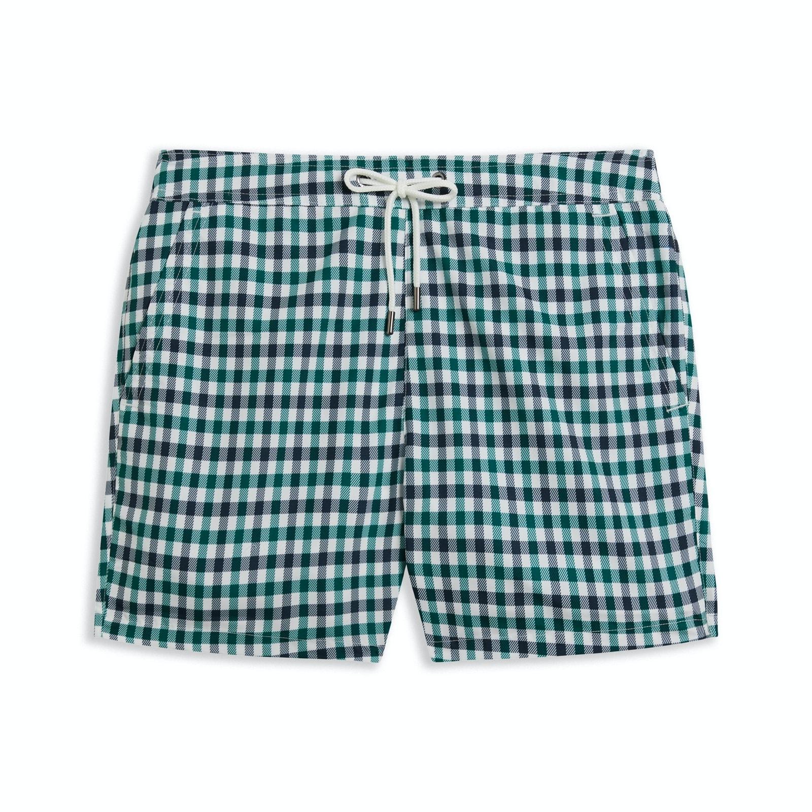 men multicoloured regular house check swim shorts