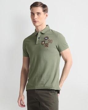 men muscle fit polo t-shirt
