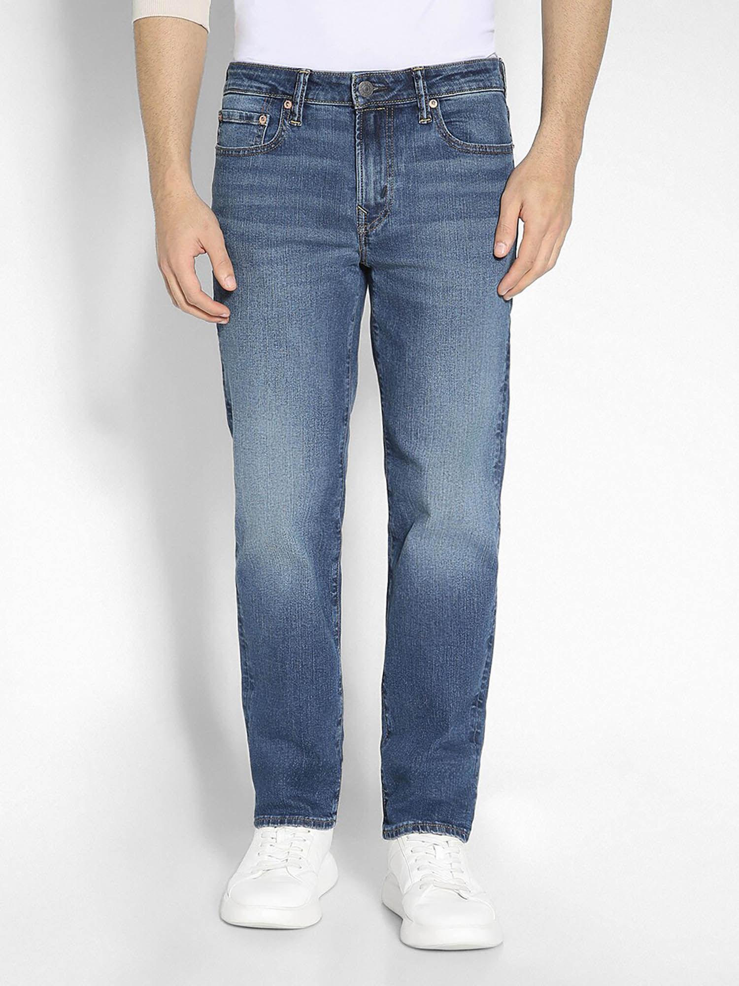 men navy air flex+ original straight jeans