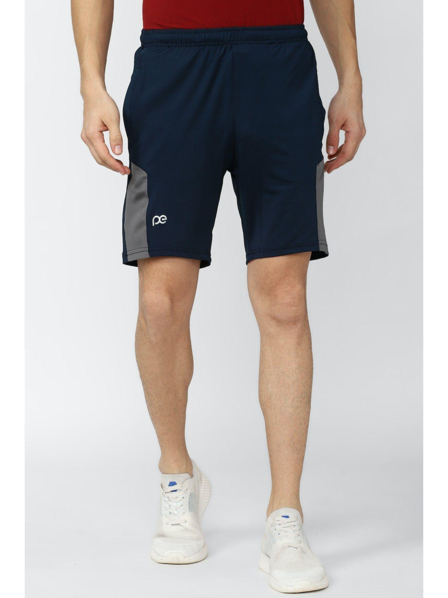 men navy athletic fit casual shorts
