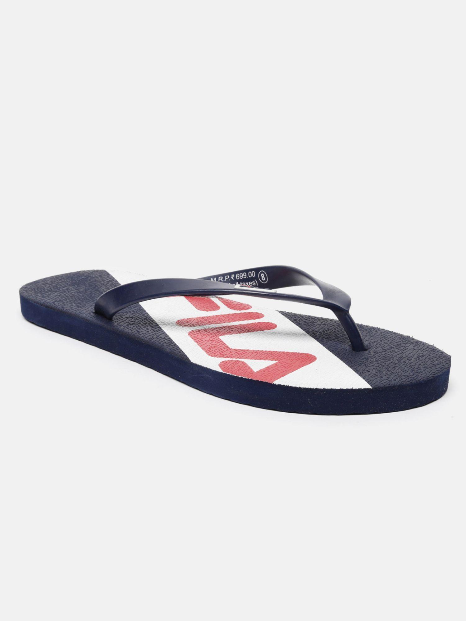 men navy blue rimon flipflops