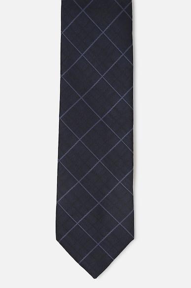 men navy check tie