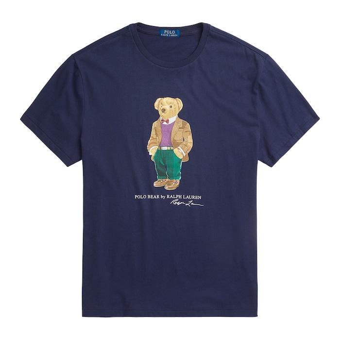 men navy classic fit polo bear jersey t-shirt