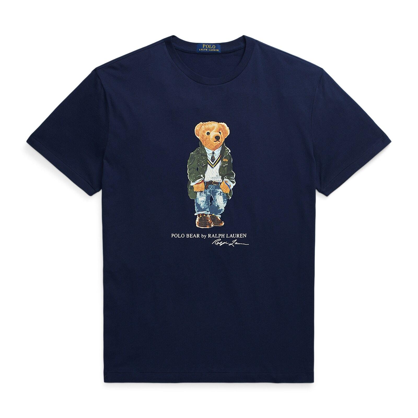 men navy classic fit polo bear jersey t-shirt