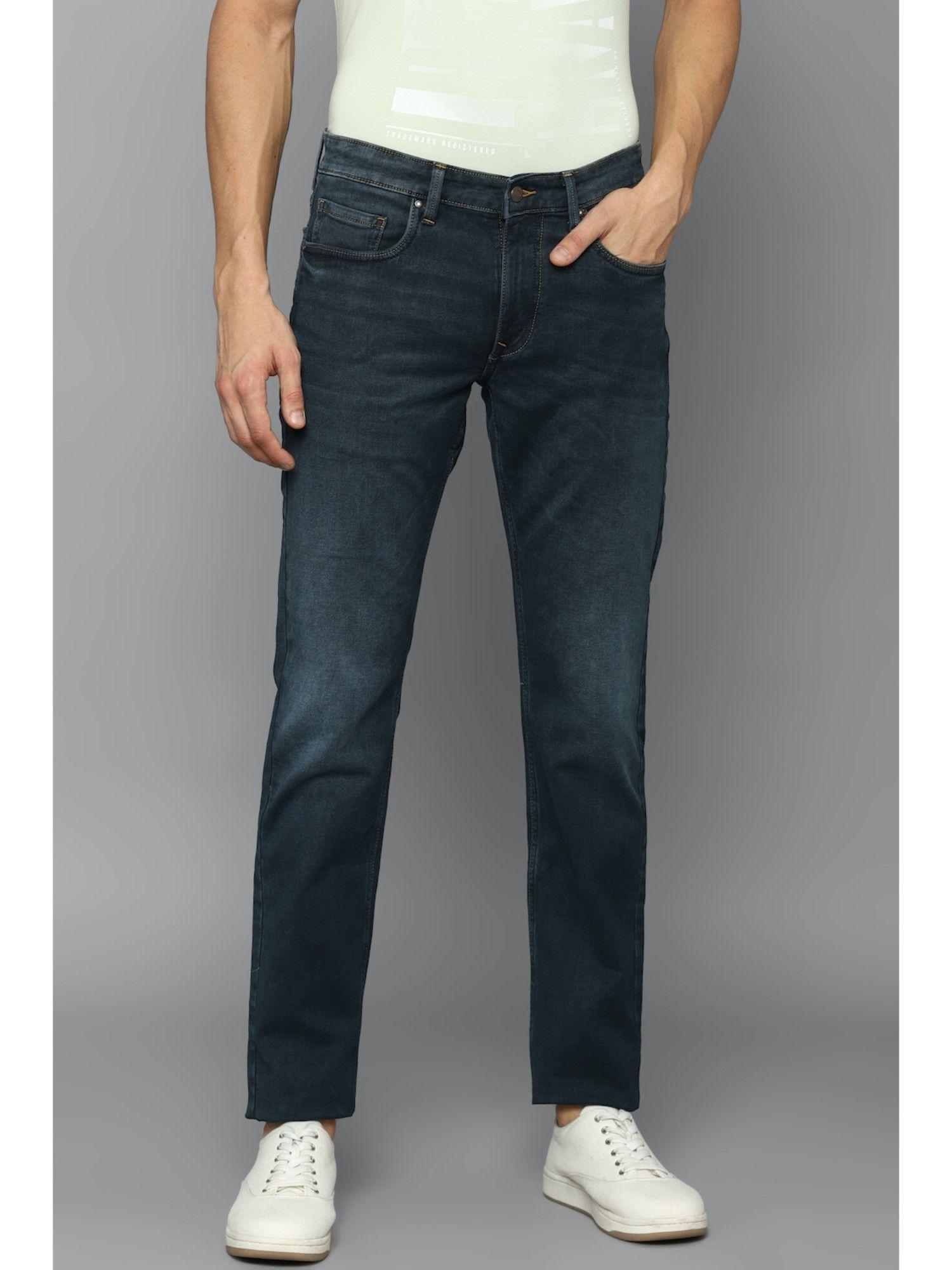 men navy dark slim fit jeans