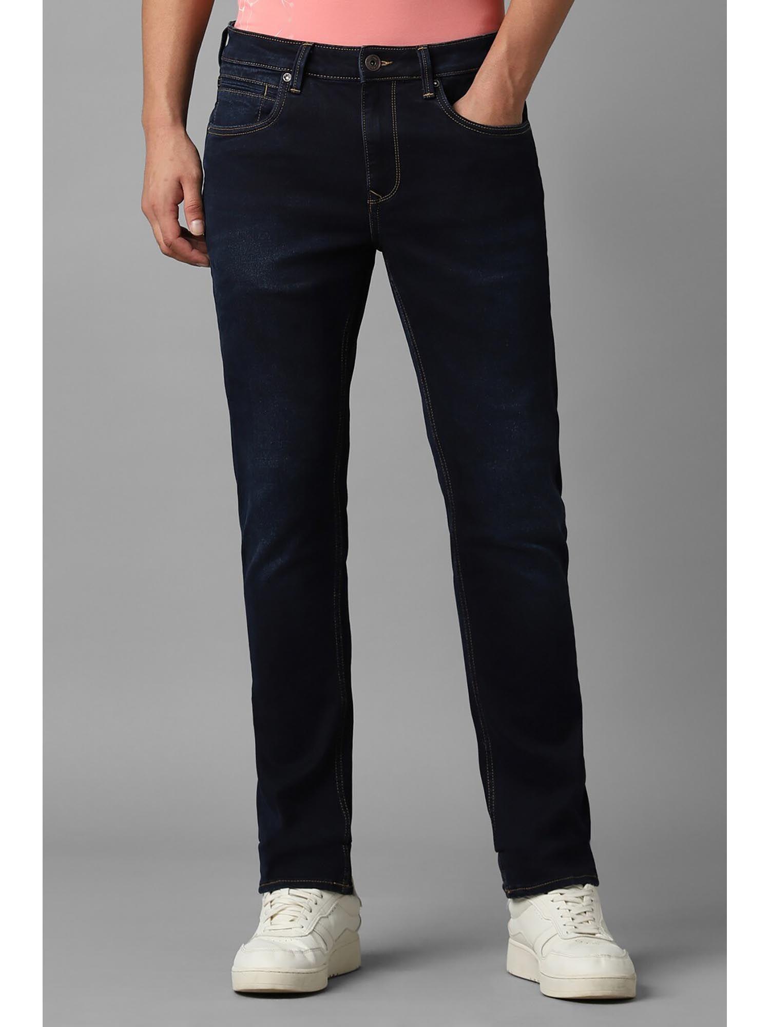 men navy dark super slim fit jeans