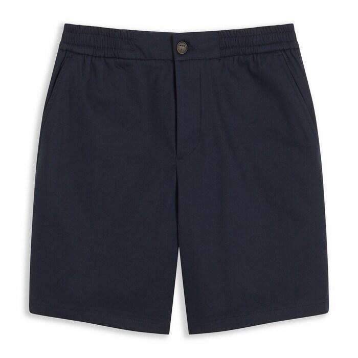 men navy elasticated drawstring shorts