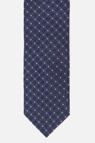 men navy embroidered tie