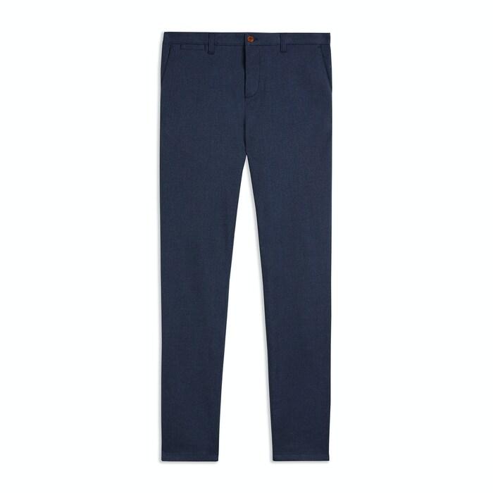 men navy irvine fit textured trousers