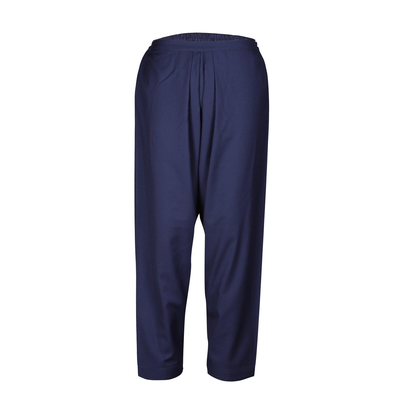 men navy pleated pants