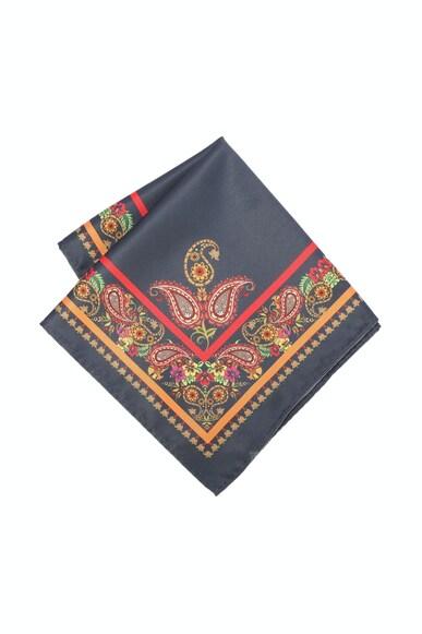 men navy print formal pocket square