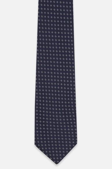 men navy print tie