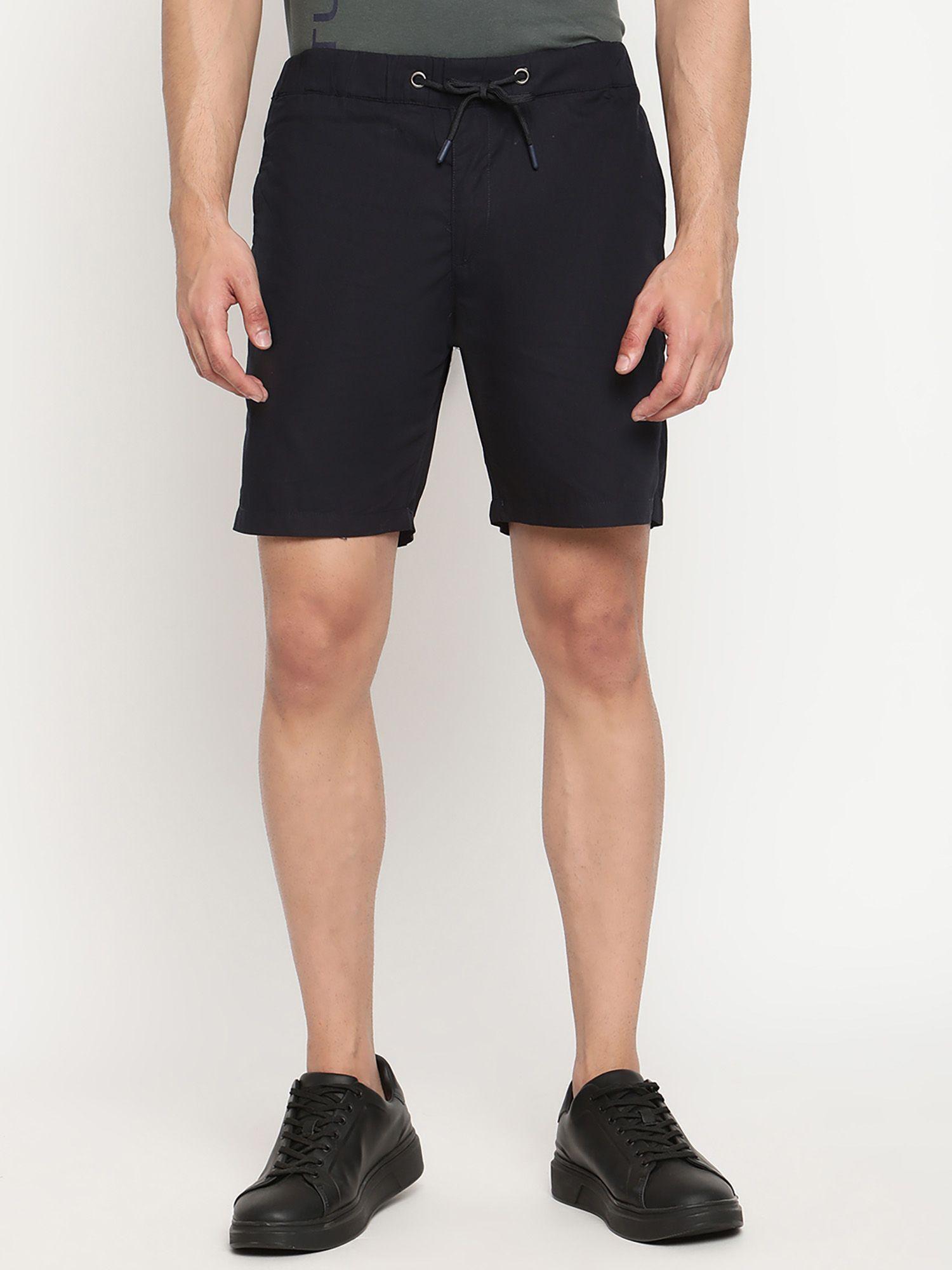 men navy shorts