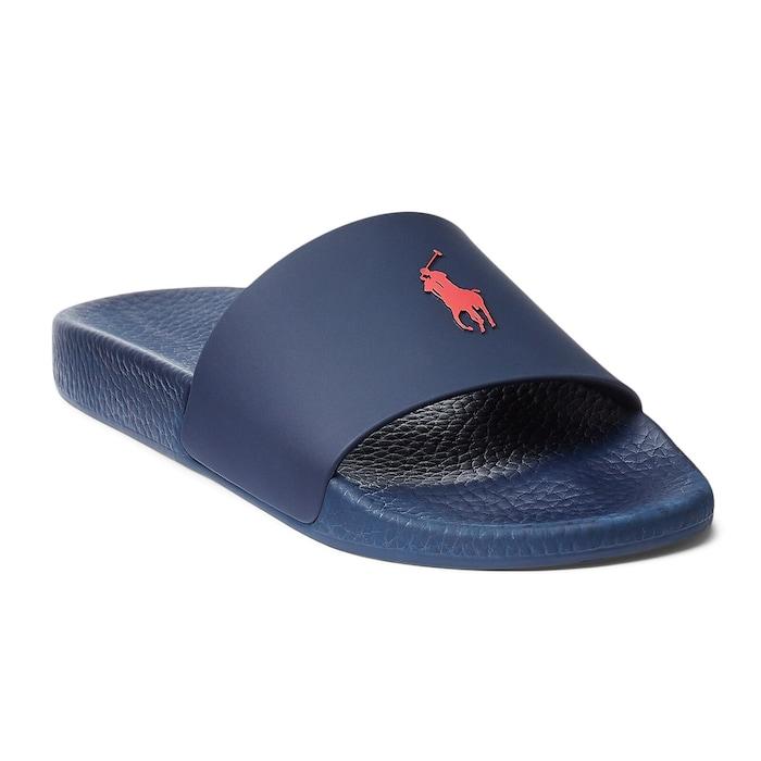 men navy signature pony slide