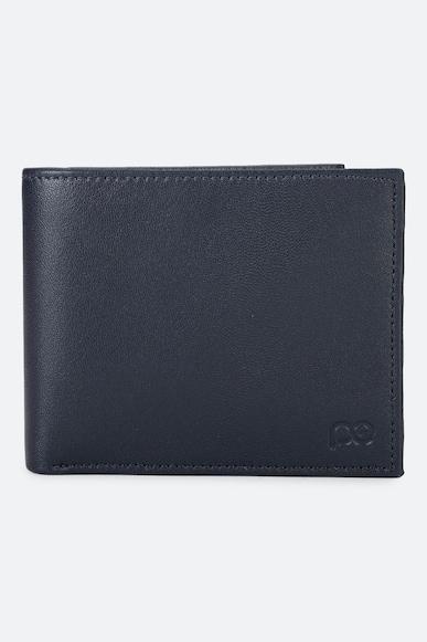 men navy solid genuine leather wallet