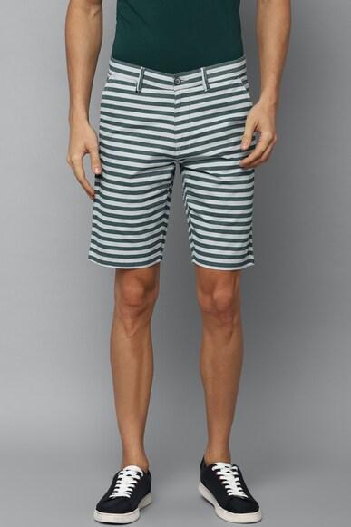 men navy stripe slim fit shorts