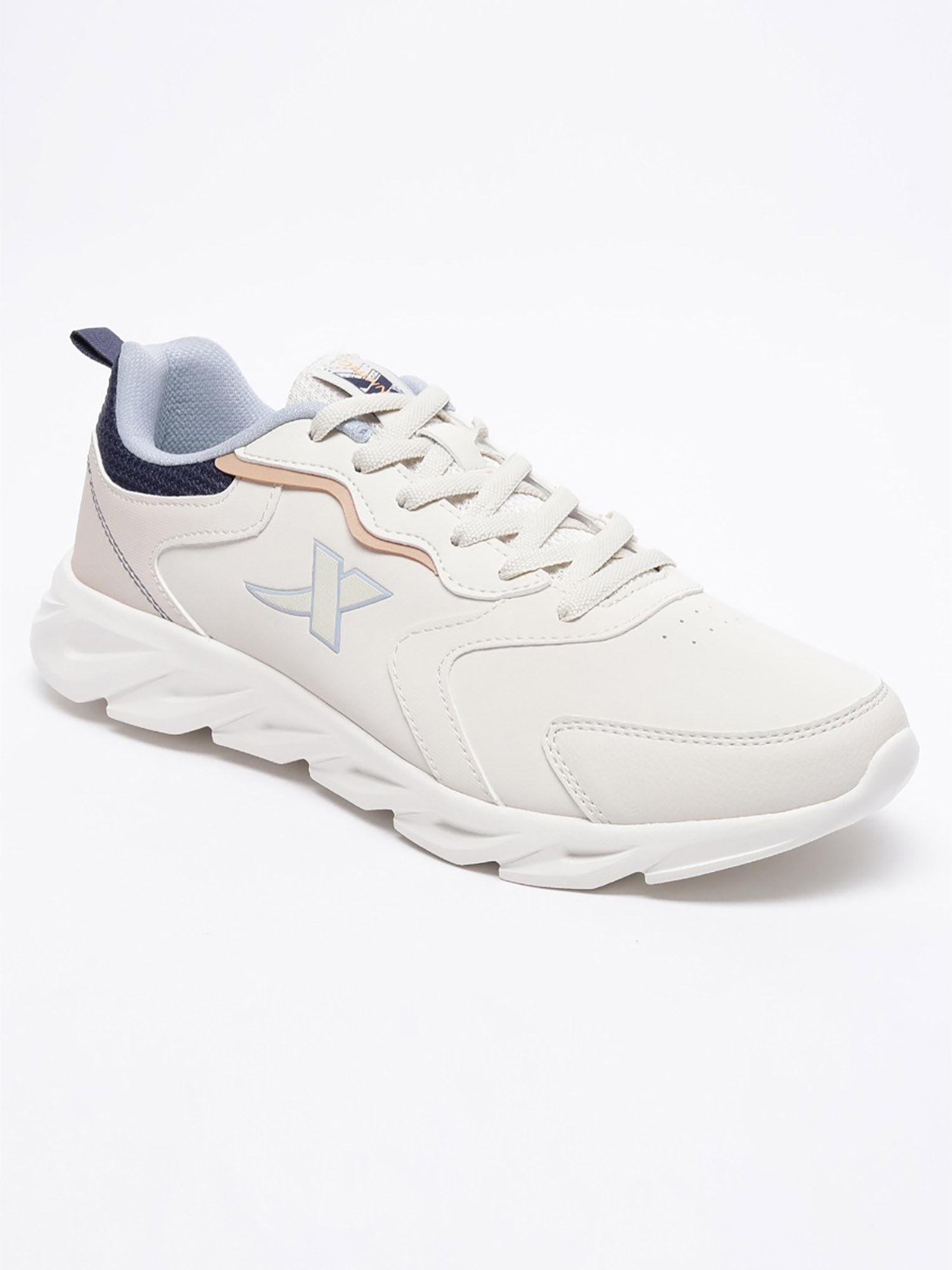 men off white,brown grey solid-plain running shoes