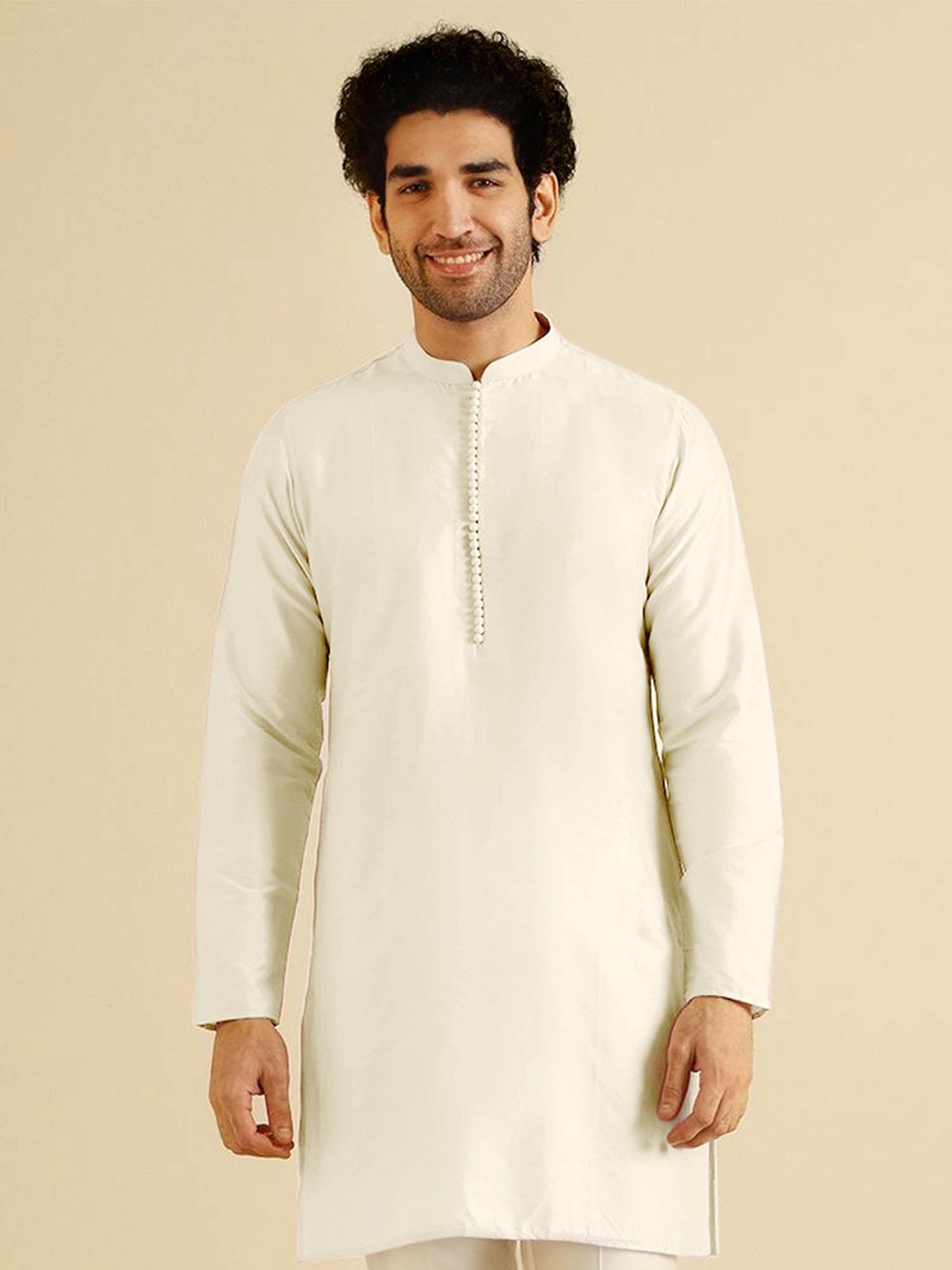 men off white kurta