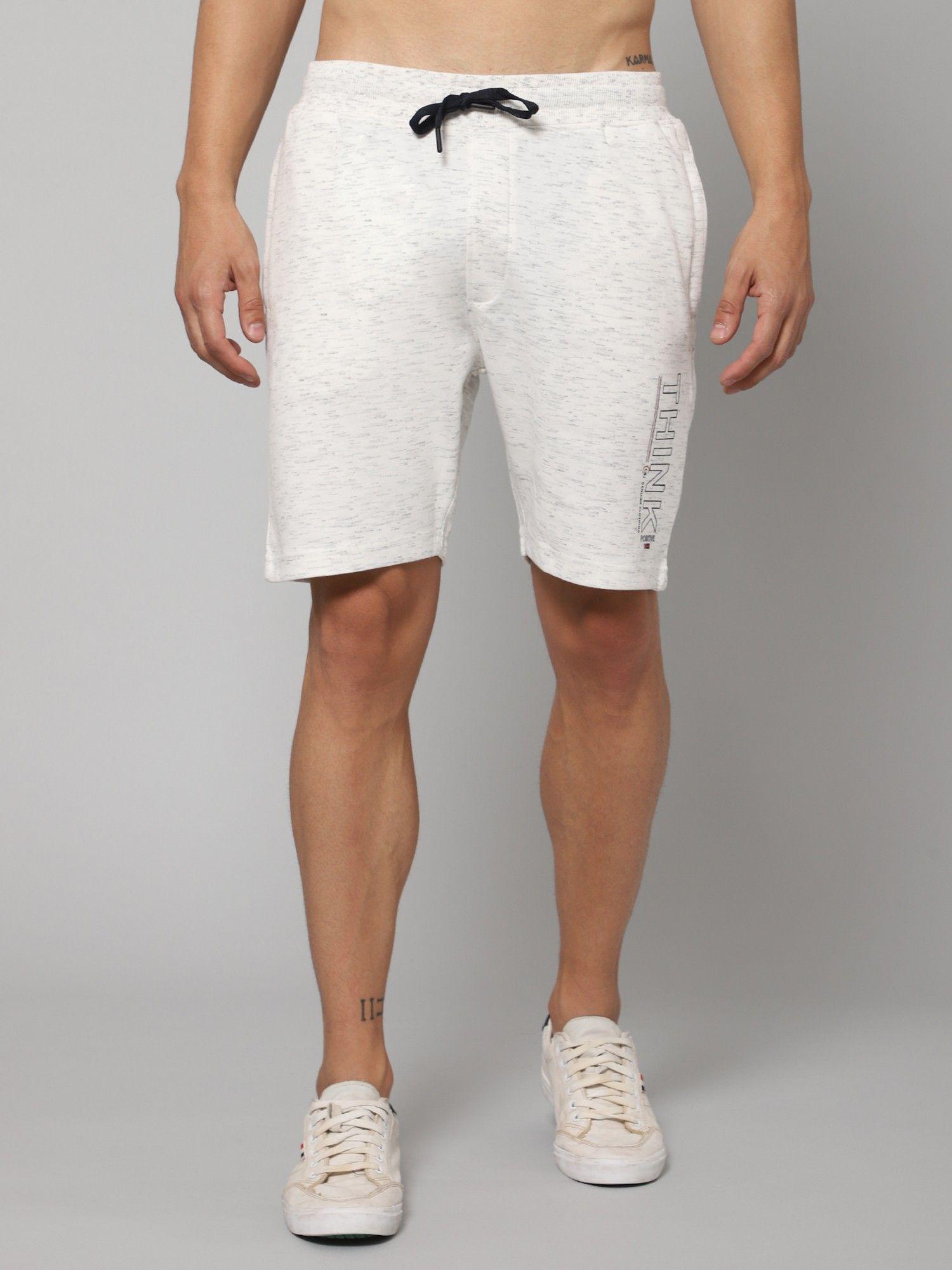 men off white shorts