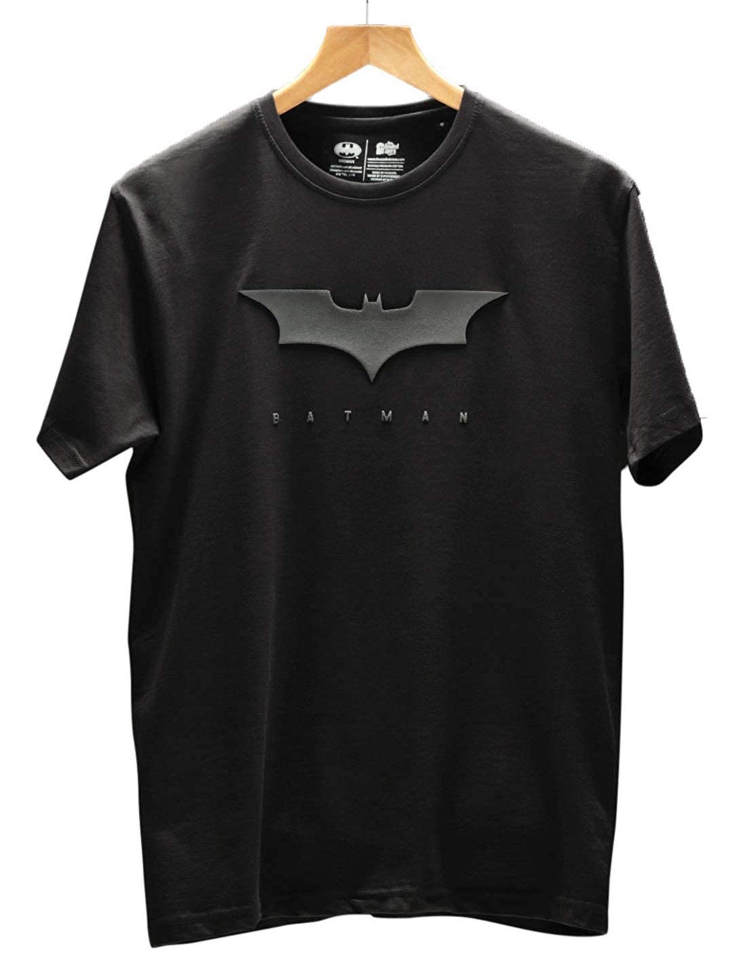 men official batman 3d logo black t-shirts