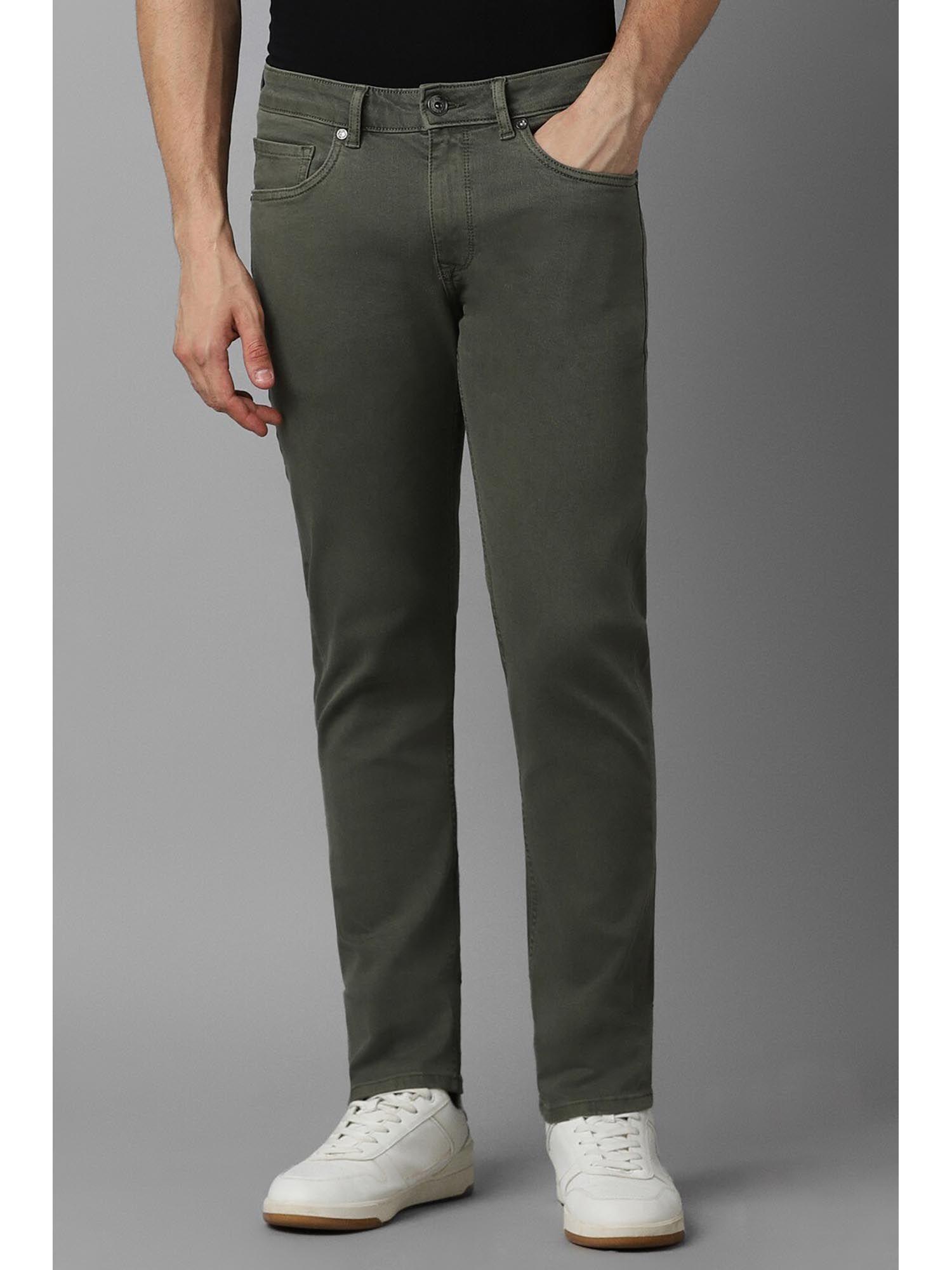 men olive dark slim fit jeans