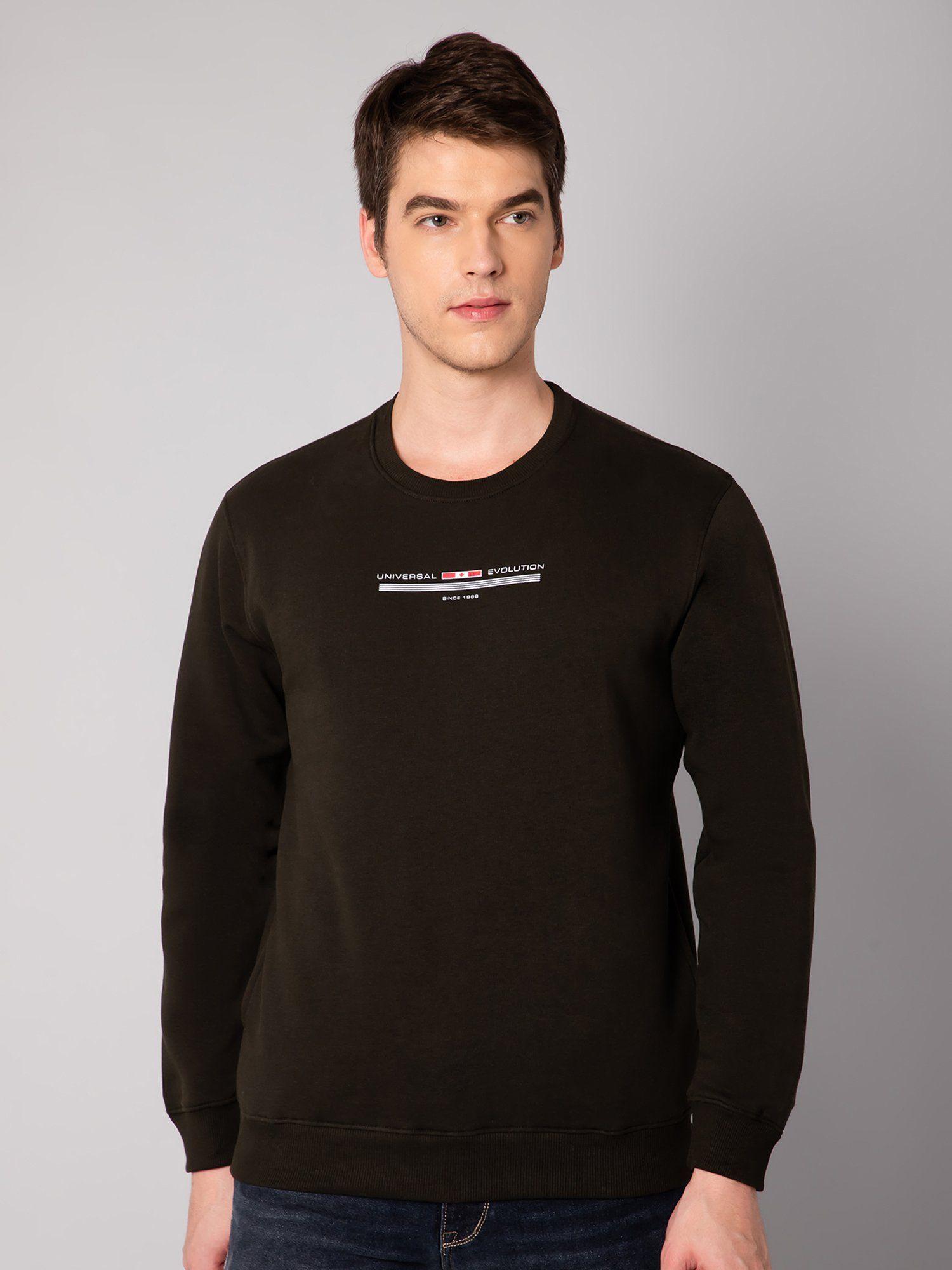 men olive sweatshirt