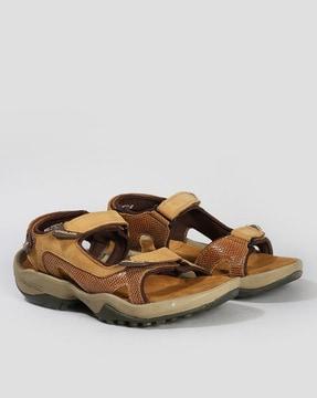 men open-toe double-strap sandals