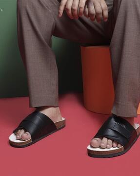 men open-toe double-strap sandals