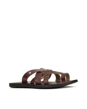 men open-toe multi-strap sandals