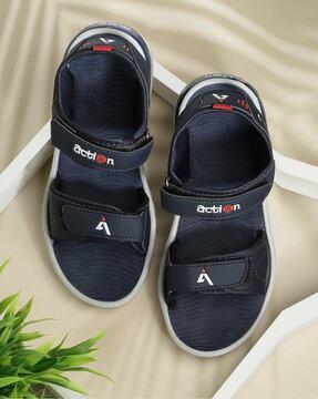 men open-toe sandals with velcro fastening