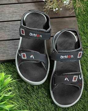 men open-toe sandals with velcro fastening