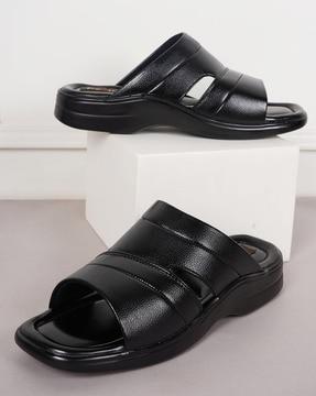 men open-toe slip-on sandals