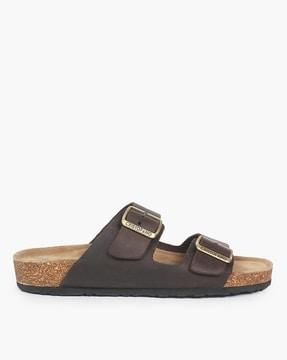 men open-toe slip-on sandals