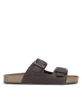 men open-toe slip-on sandals