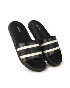 men open-toe slip-on slides