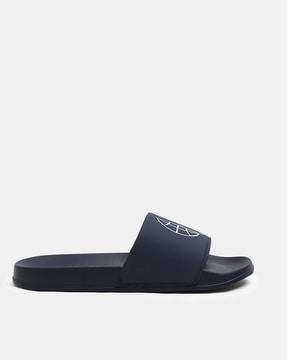 men open-toe slip-on slides