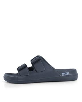 men open-toe slip-on slides