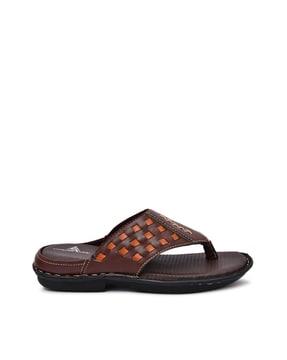 men open-toe thong-strap flip-flops