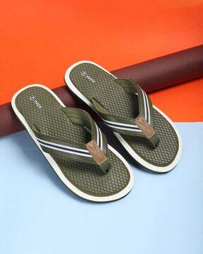 men open-toe thong-strap flip-flops