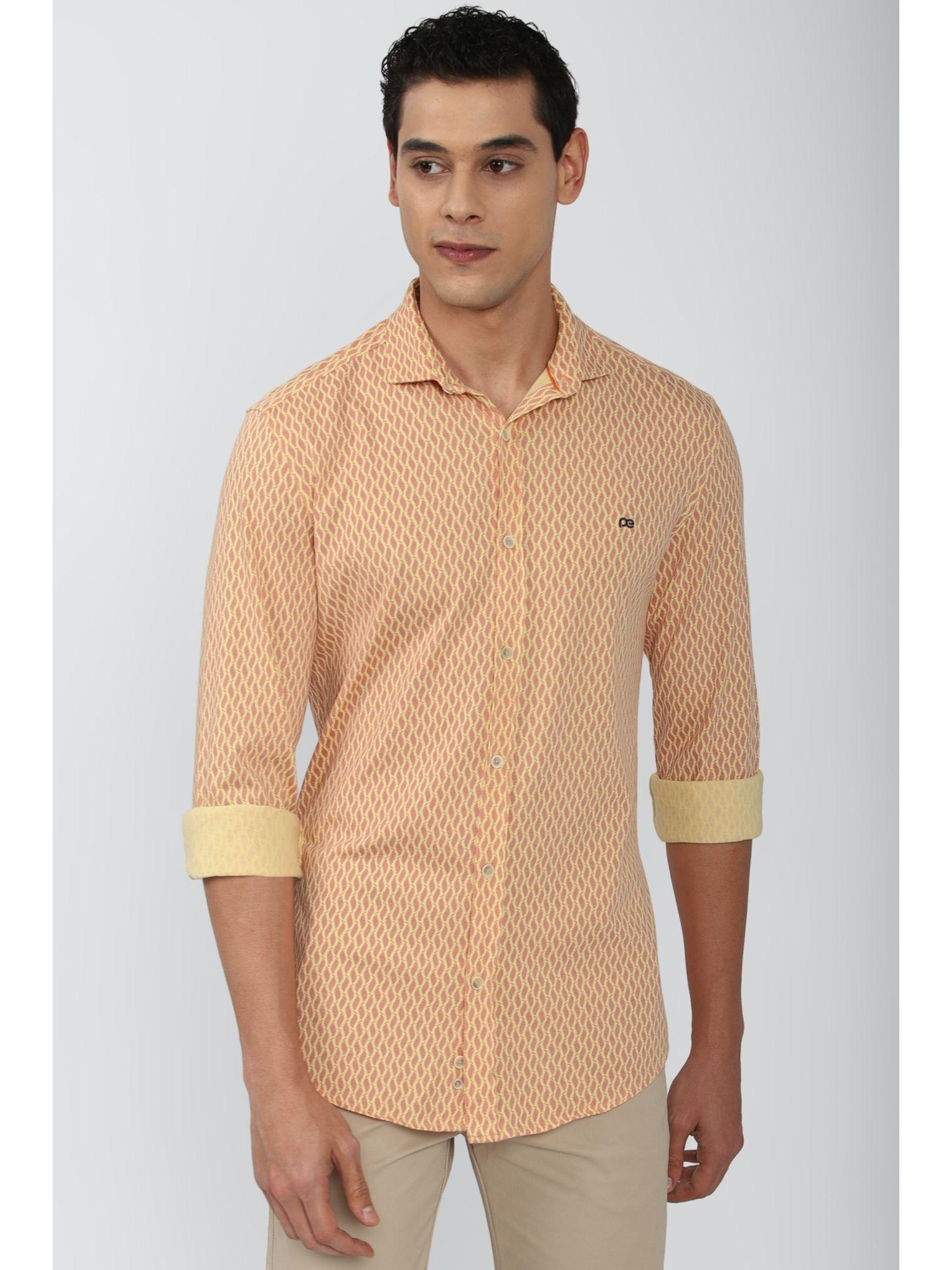 men orange casual shirts