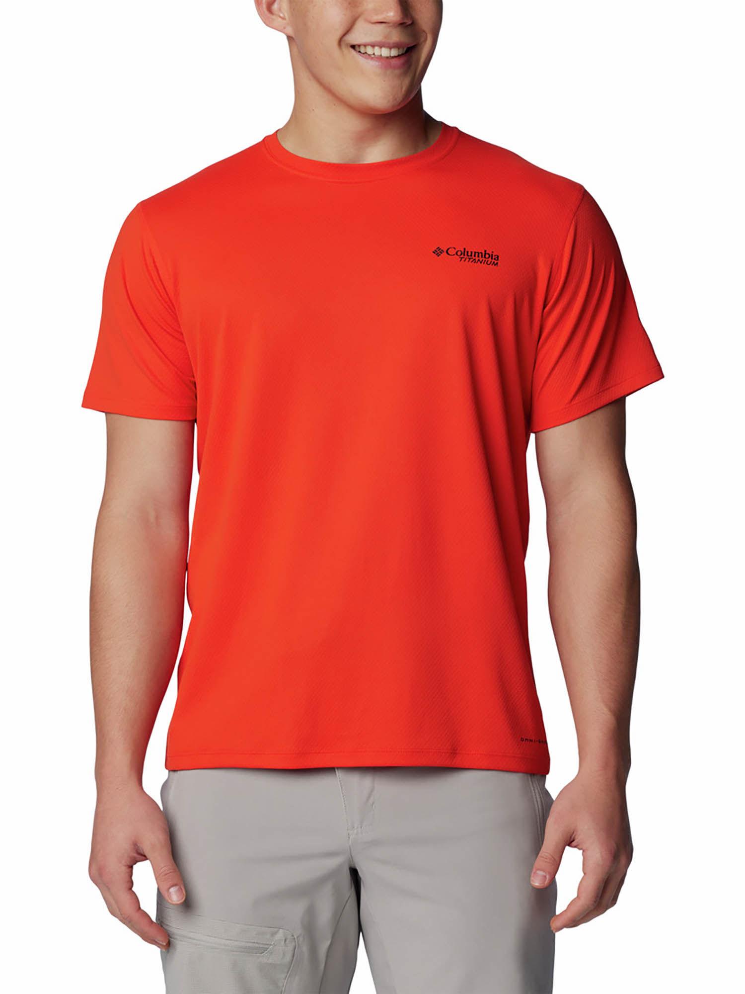 men orange summit valley short sleeve crew t-shirt